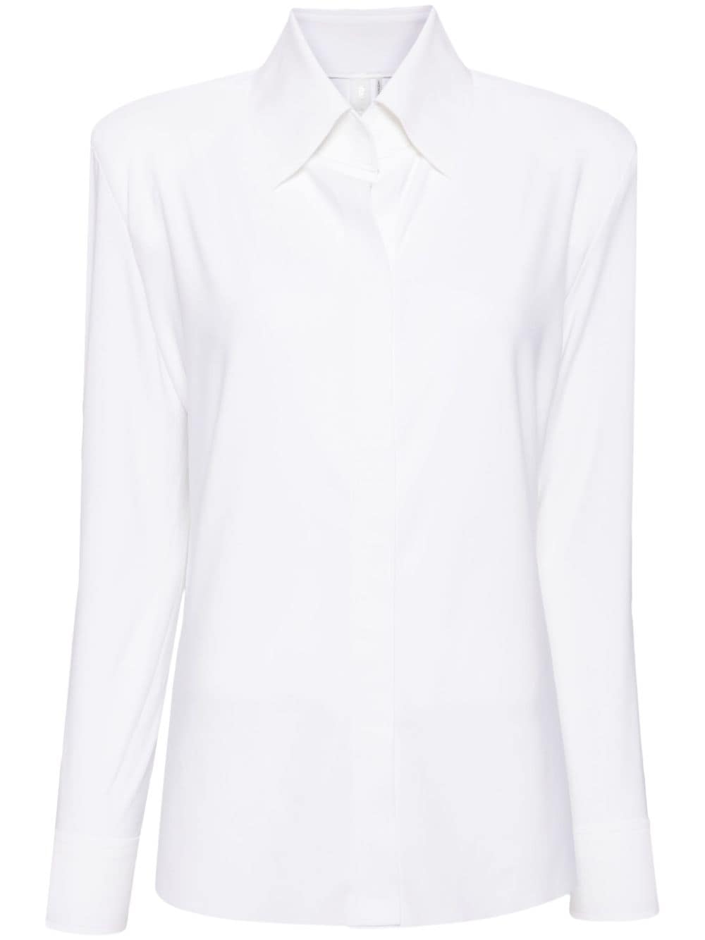 Norma Kamali shoulder pad shirt - White von Norma Kamali