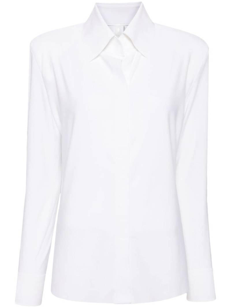 Norma Kamali shoulder pad shirt - White von Norma Kamali