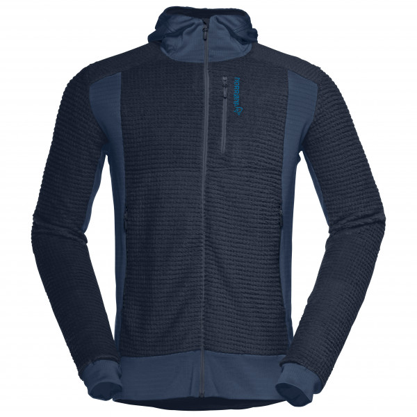 Norrøna - Falketind Alpha120 Zip Hood - Fleecejacke Gr M;XL;XXL blau;schwarz von Norrøna