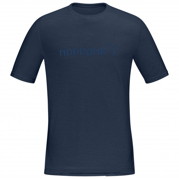 Norrøna - Falketind Equaliser Merino T-Shirt - Merinoshirt Gr L blau von Norrøna