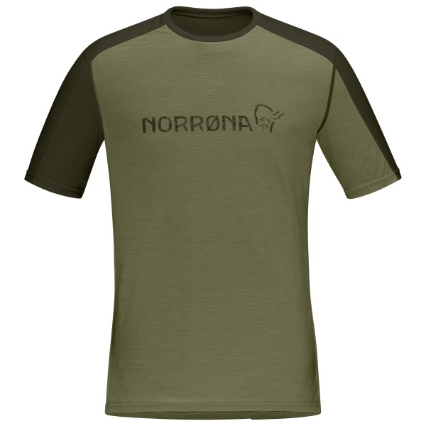 Norrøna - Falketind Equaliser Merino T-Shirt - Merinoshirt Gr S oliv von Norrøna