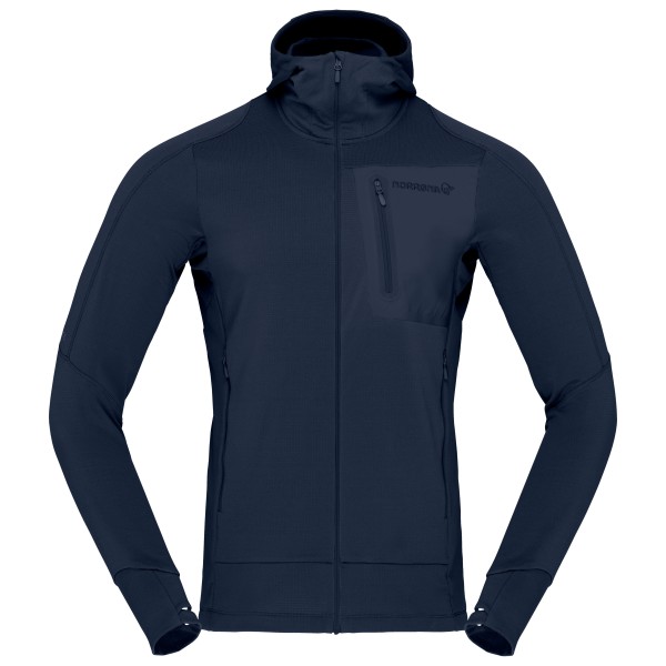 Norrøna - Falketind Power Grid Hood - Fleecejacke Gr XL blau von Norrøna