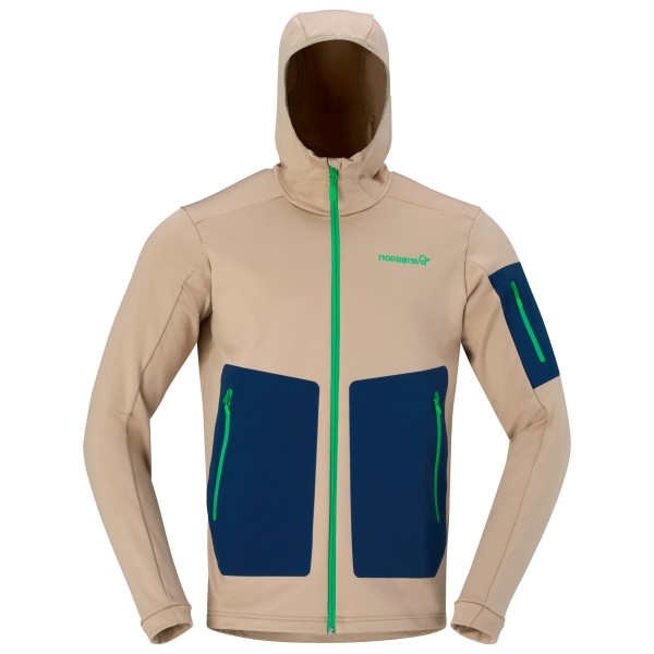 Norrøna - Falketind Warm2 Stretch Hood - Fleecejacke Gr L beige von Norrøna