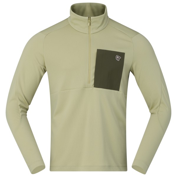 Norrøna - Femund Warm1 Half-Zip - Fleecepullover Gr M oliv/beige von Norrøna