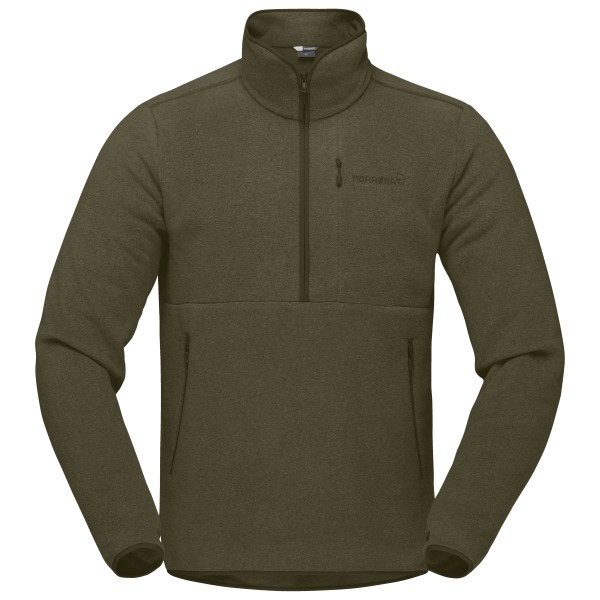 Norrøna - Femund Warm2 Halfzip - Fleecepullover Gr L oliv/braun von Norrøna