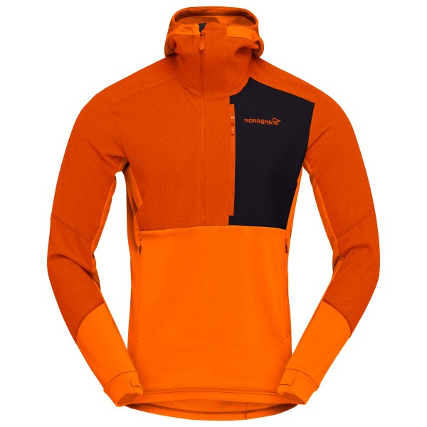 Norrøna - Lofoten Thermal Pro Hood - Fleecepullover Gr L;M;S;XL blau;rot/orange von Norrøna