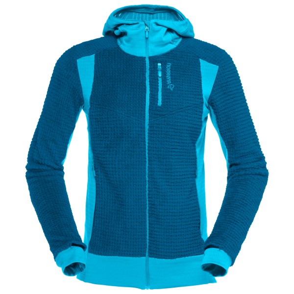 Norrøna - Women's Falketind Alpha120 Zip Hood - Fleecejacke Gr L blau von Norrøna