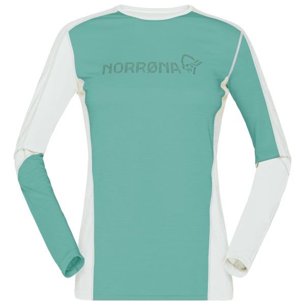 Norrøna - Women's Falketind Equaliser Merino Round Neck - Merinoshirt Gr L türkis von Norrøna