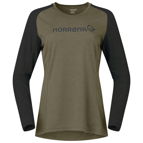 Norrøna - Women's Fjørå Equaliser Lightweight Long Sleeve - Velotrikot Gr L oliv von Norrøna
