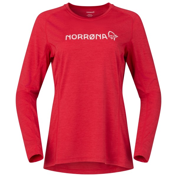 Norrøna - Women's Fjørå Equaliser Lightweight Long Sleeve - Velotrikot Gr L rot von Norrøna