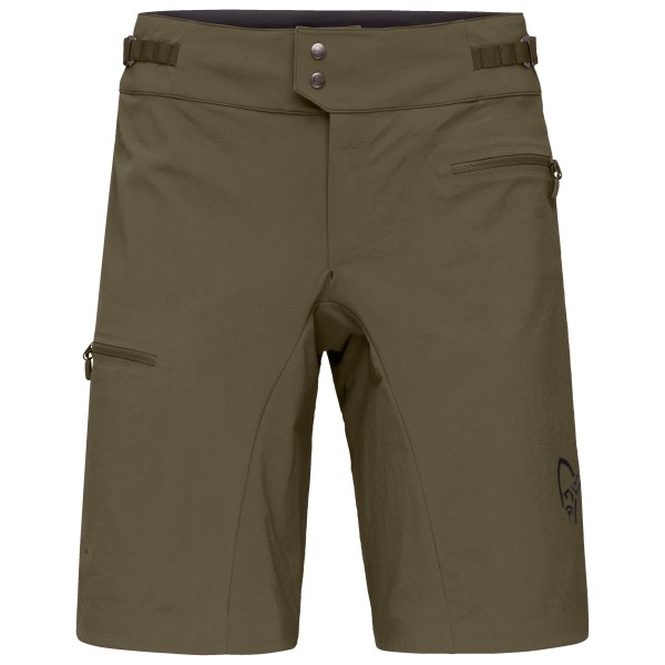 Norrøna - Women's Fjørå Flex1 Light Shorts - Velohose Gr L braun/oliv von Norrøna