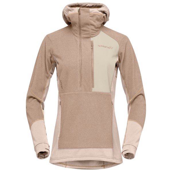 Norrøna - Women's Lofoten Thermal Pro Hood - Fleecepullover Gr M beige/braun von Norrøna