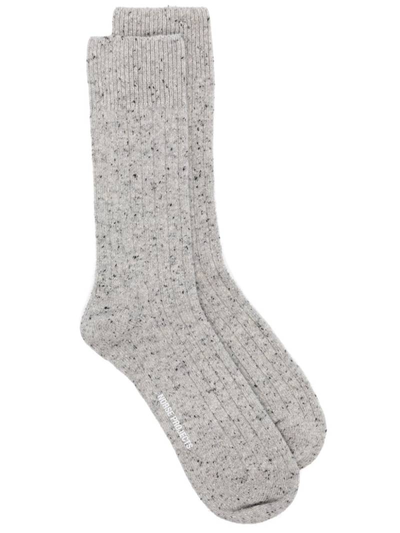 Norse Projects Bjarki Neps socks - Grey von Norse Projects