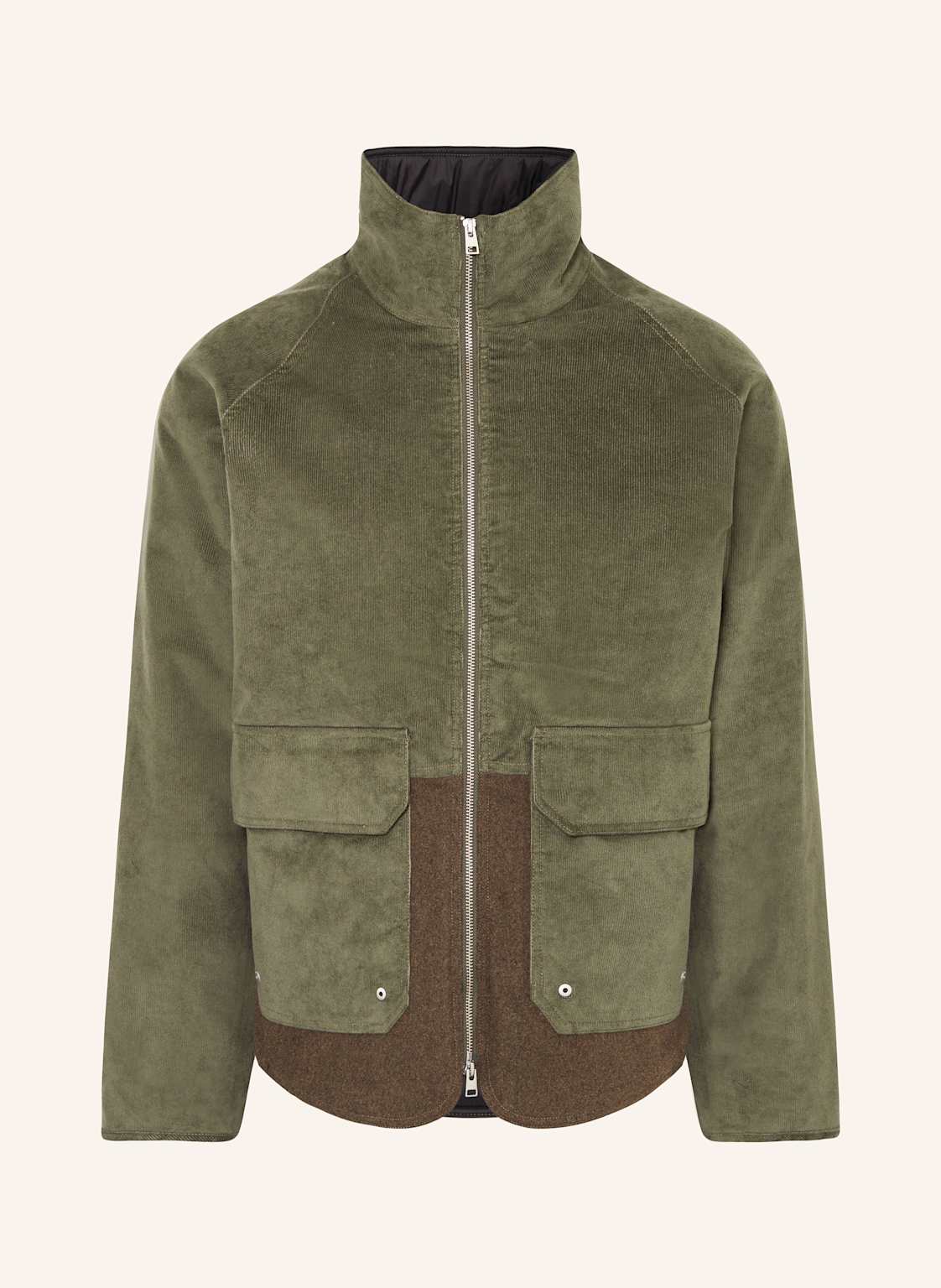 Norse Projects Jacke Hakon Im Materialmix gruen von Norse Projects