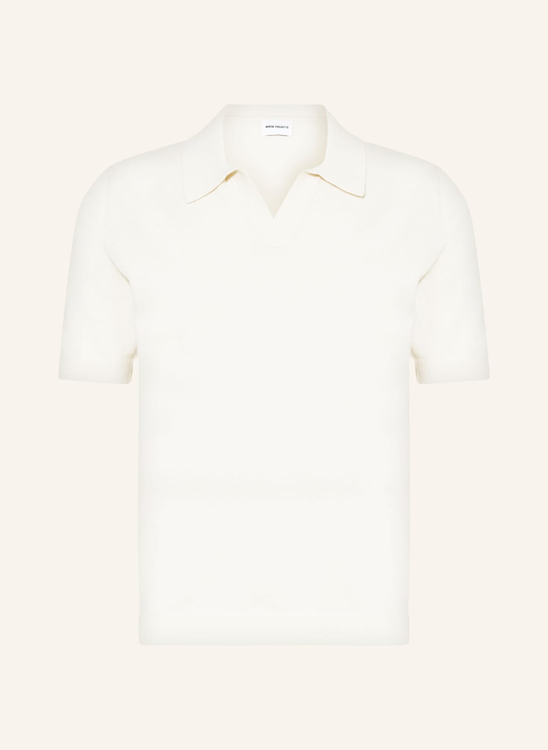 Norse Projects Strick-Poloshirt Leif Mit Leinen weiss von Norse Projects