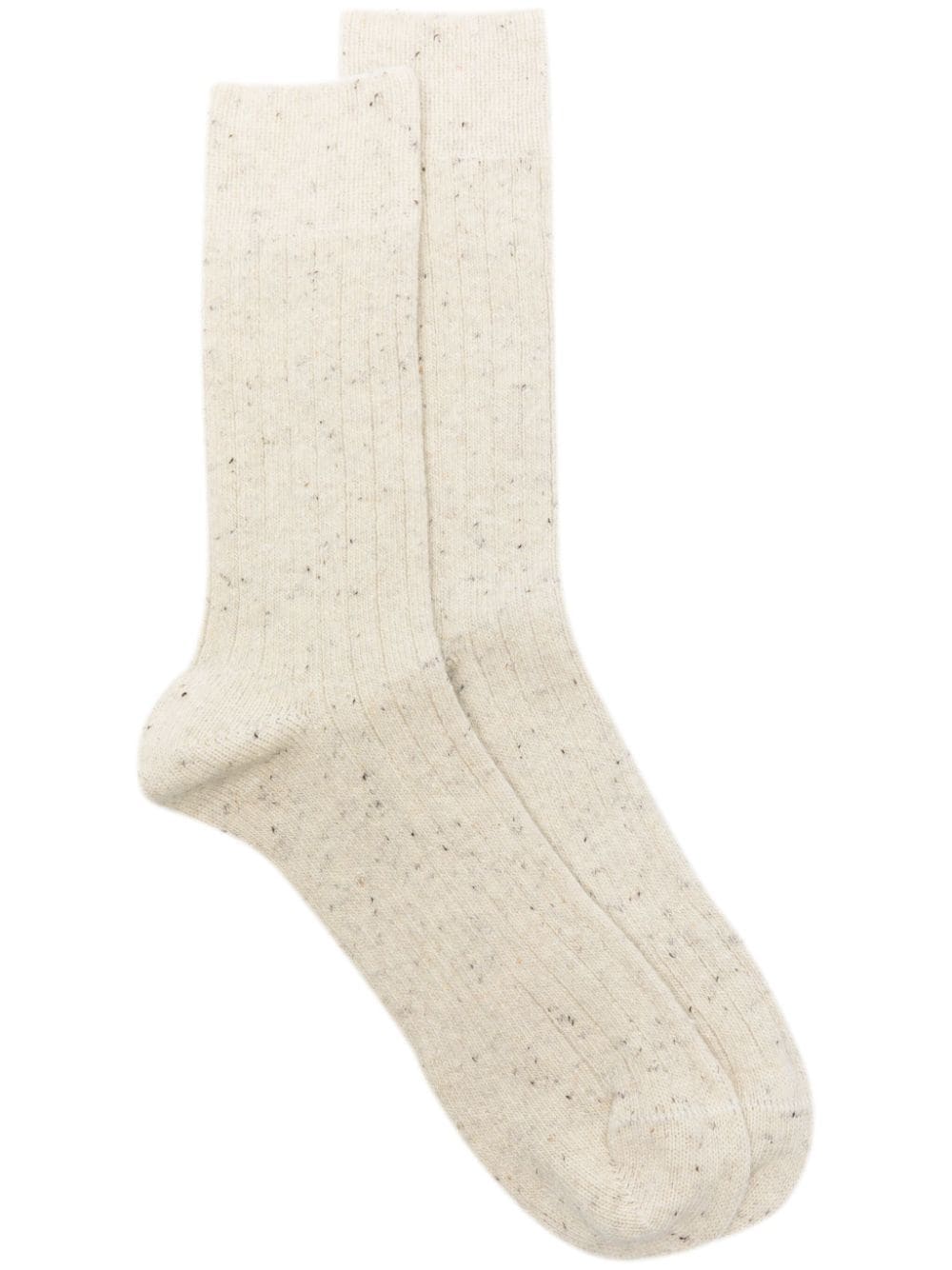 Norse Projects speckled-knit branded-footbed socks - Neutrals von Norse Projects