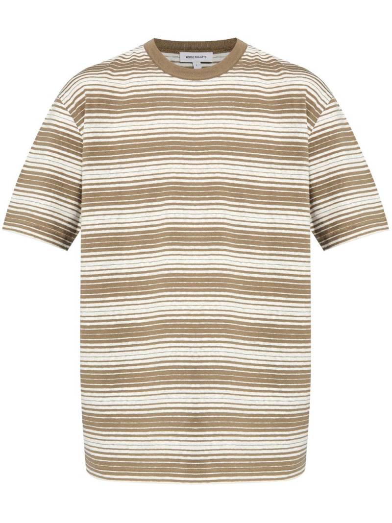 Norse Projects striped cotton T-shirt - Neutrals von Norse Projects