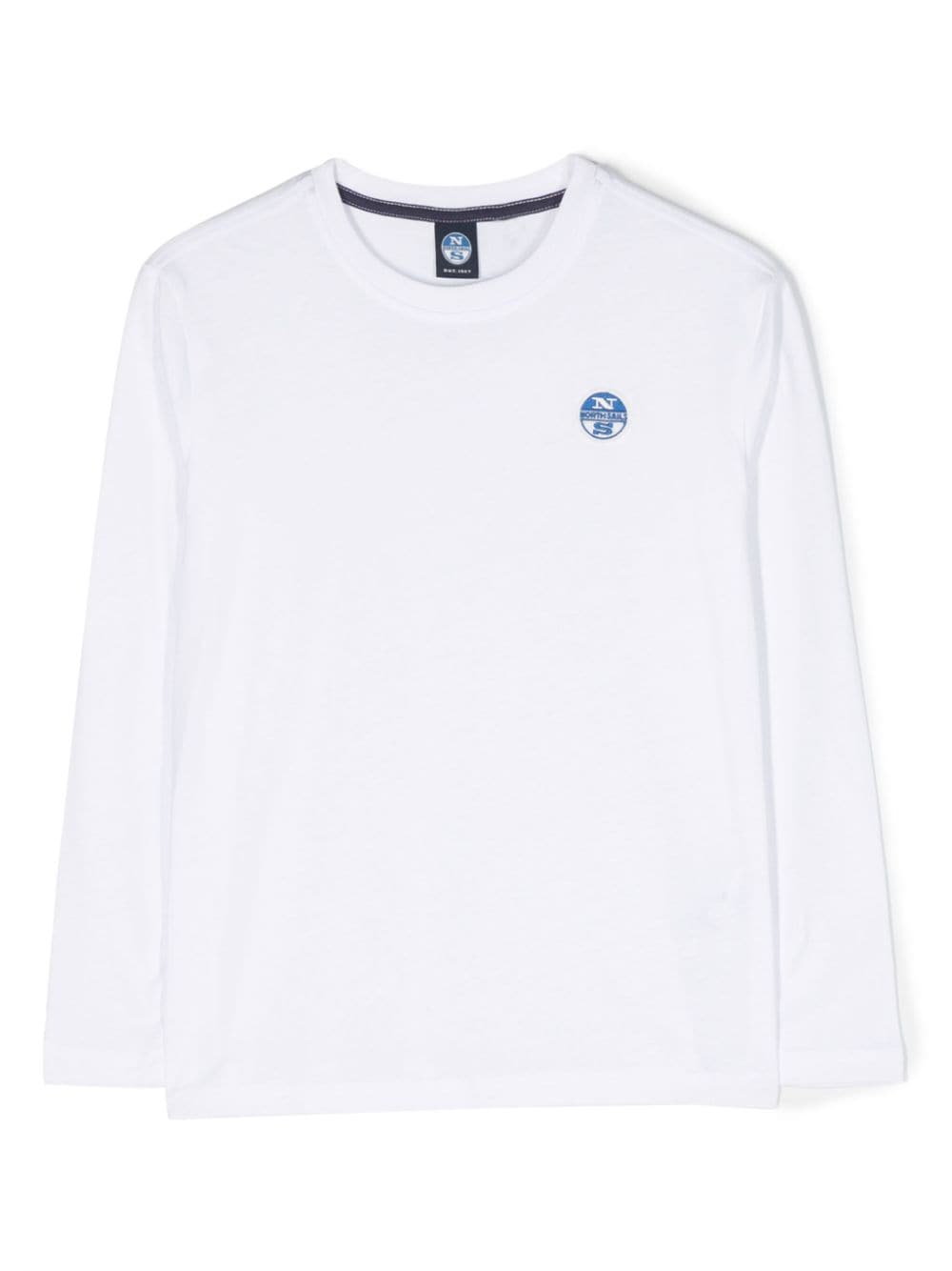 North Sails Kids logo-print long-sleeve T-shirt - White von North Sails Kids