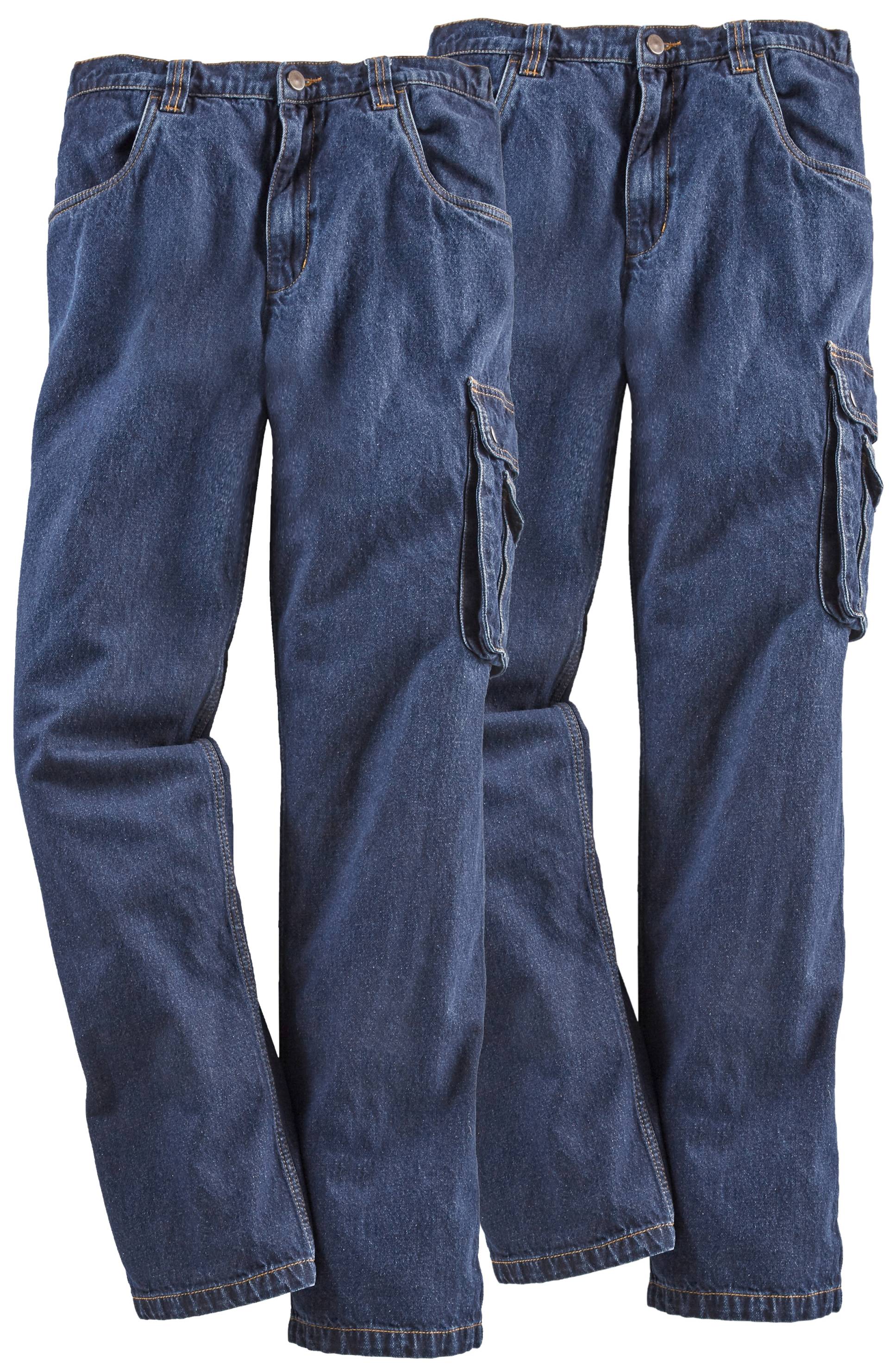 Northern Country Arbeitshose »Jeans Worker«, (2 tlg., 2er-Pack, aus 100% Baumwolle), Arbeitjeans mit dehnbarem Bund mit 8 praktischen Taschen von Northern Country