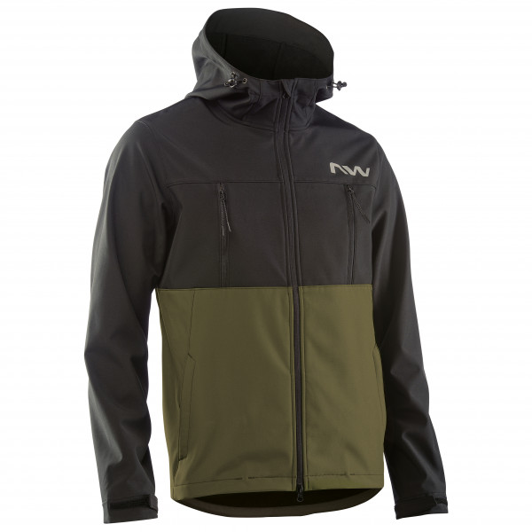 Northwave - Easy Out Softshell Jacket - Velojacke Gr L;M;XXL grau/schwarz;schwarz von Northwave