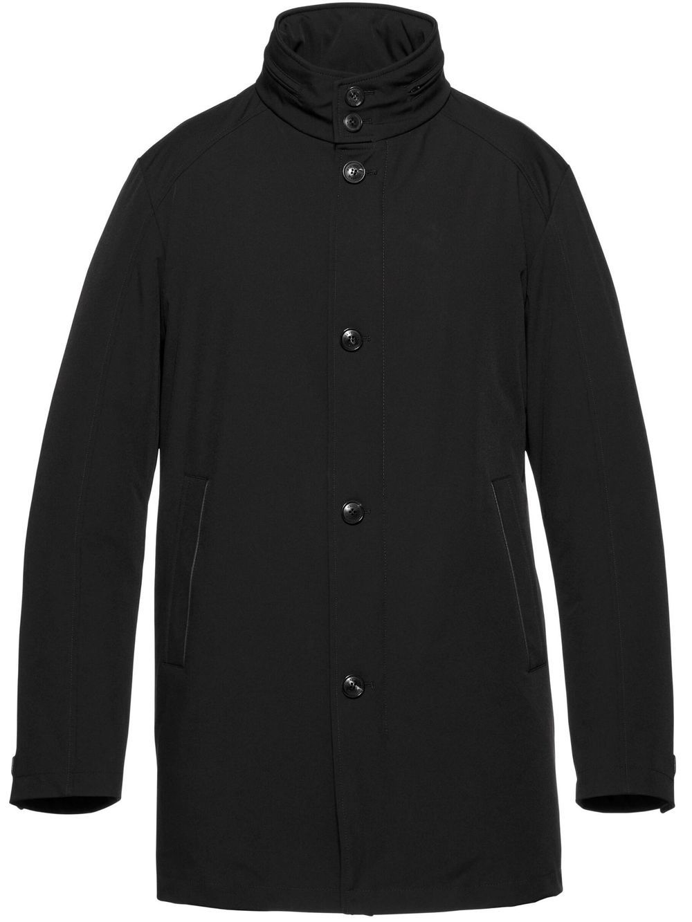 Norwegian Wool padded single-breasted coat - Black von Norwegian Wool