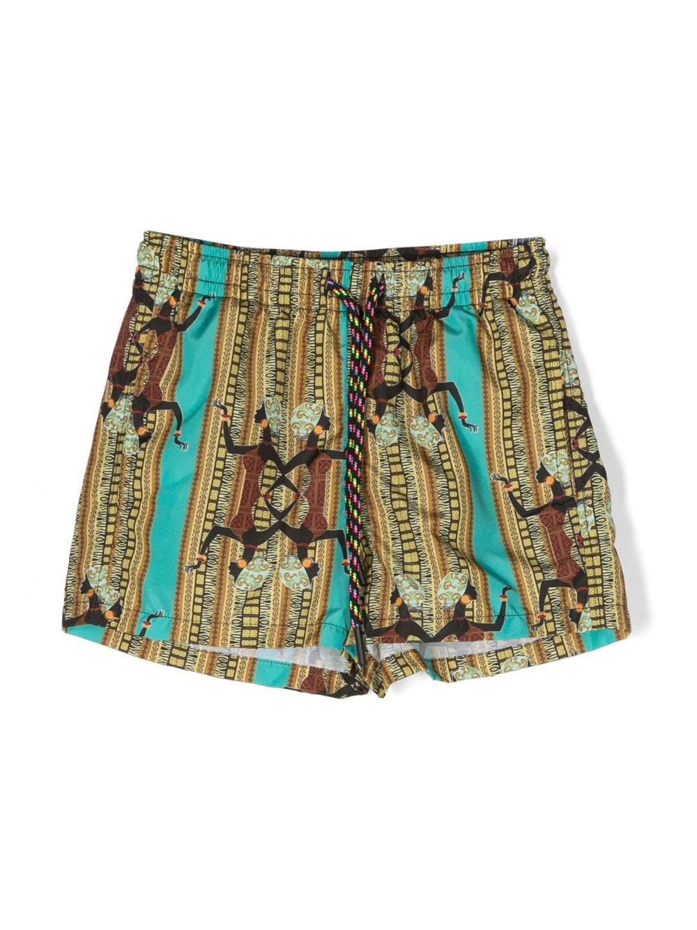 Nos Beachwear graphic-print swim shorts - Yellow von Nos Beachwear