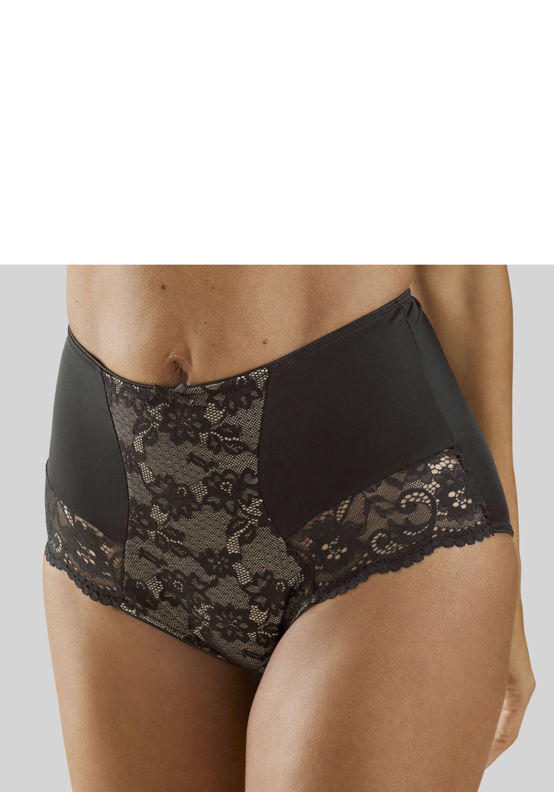 Nuance High-Waist-Panty, mit Spitzeneinsätzen von Nuance