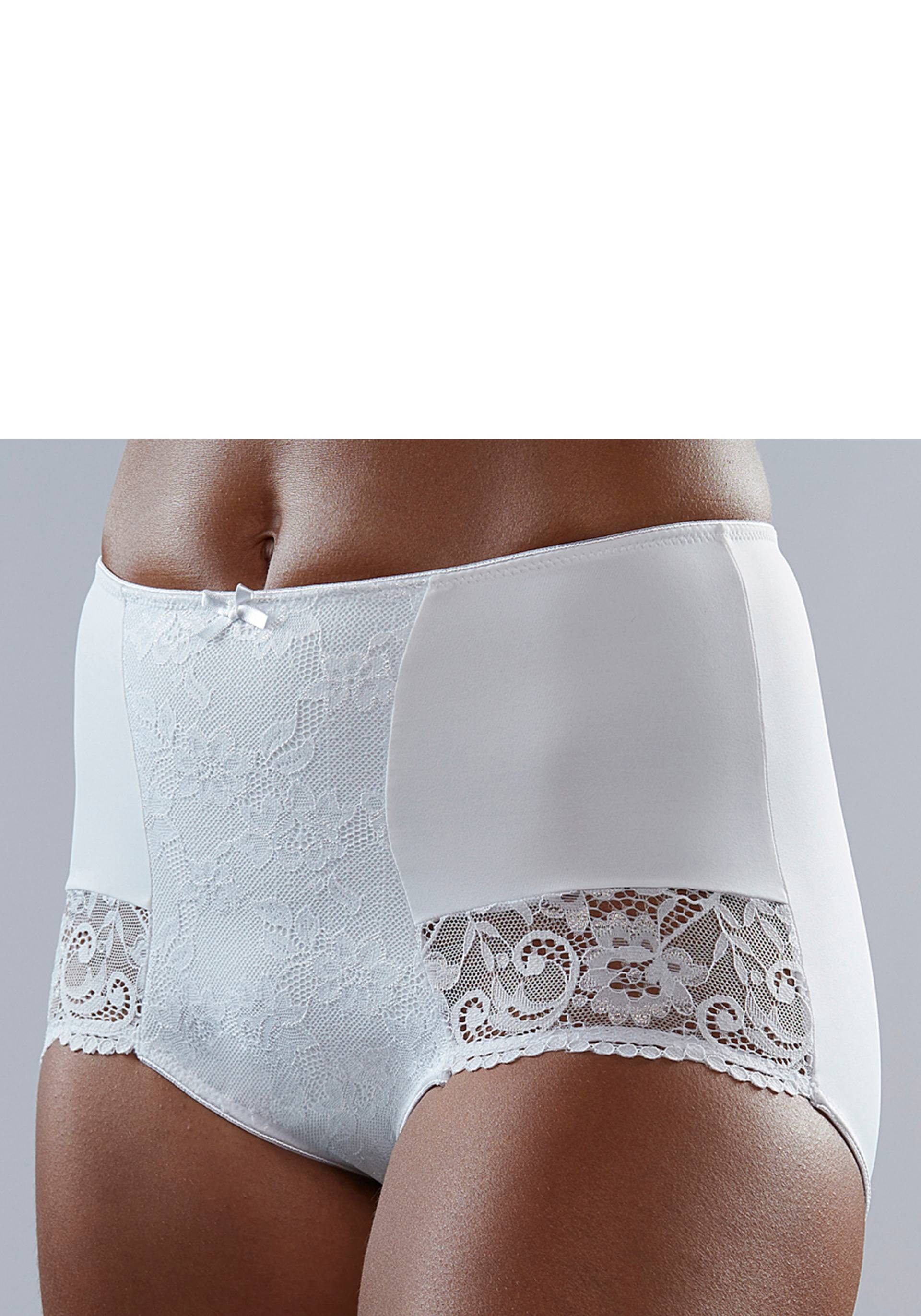 Nuance High-Waist-Panty, mit Spitzeneinsätzen von Nuance