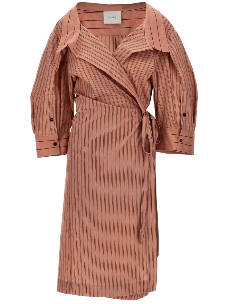 Nude striped midi dress - Pink von Nude