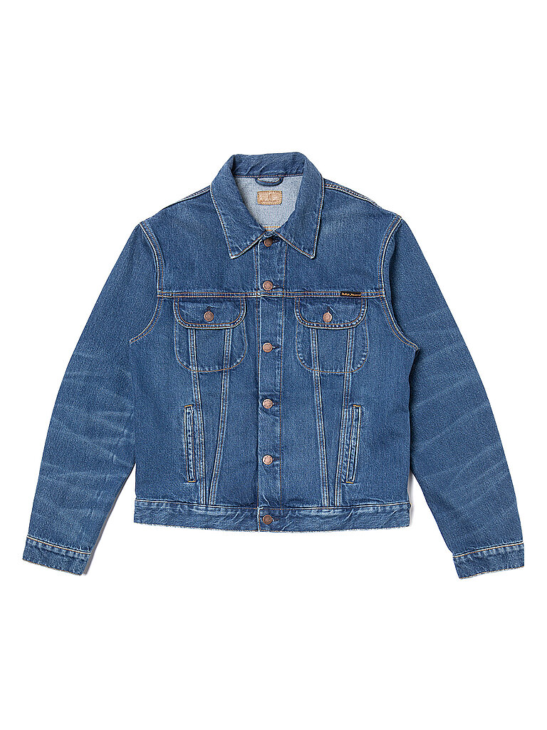 NUDIE JEANS Jeansjacke DANNY GREASE blau | M von Nudie Jeans