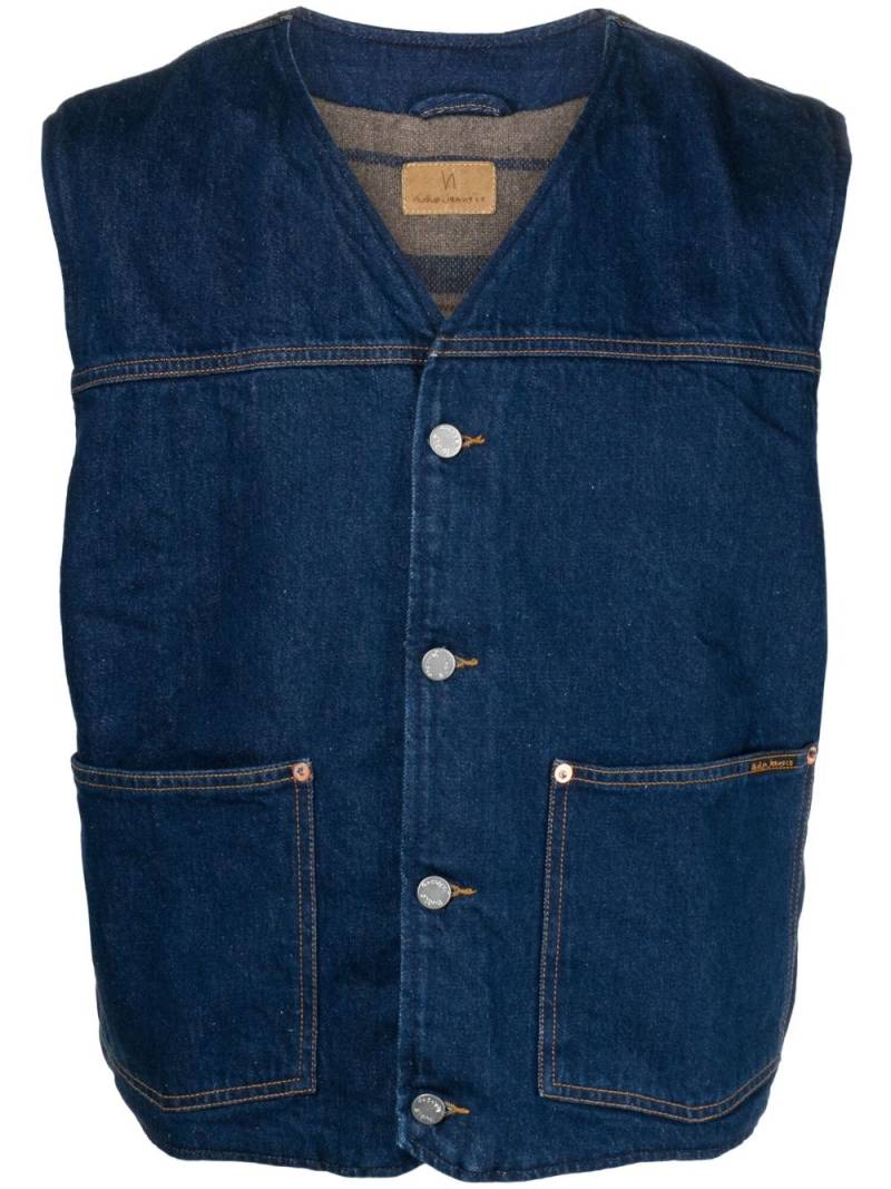 Nudie Jeans Harry denim vest - Blue von Nudie Jeans