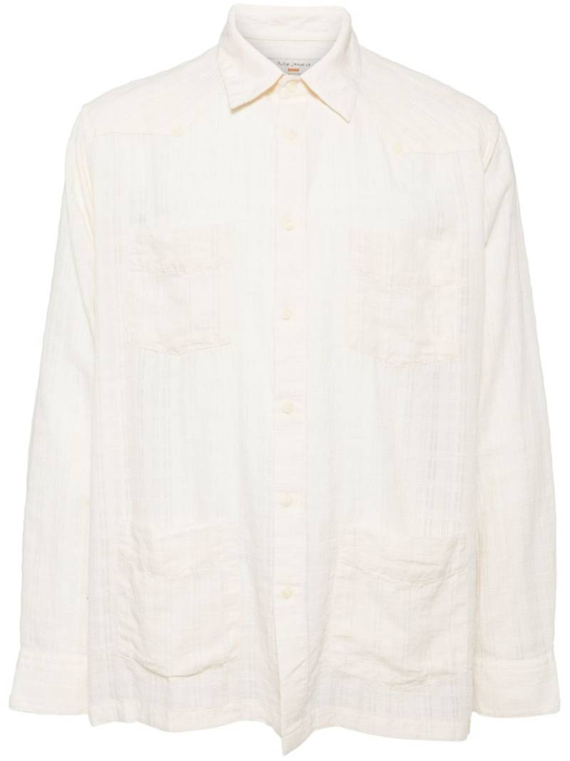 Nudie Jeans checked-pattern shirt - Neutrals von Nudie Jeans