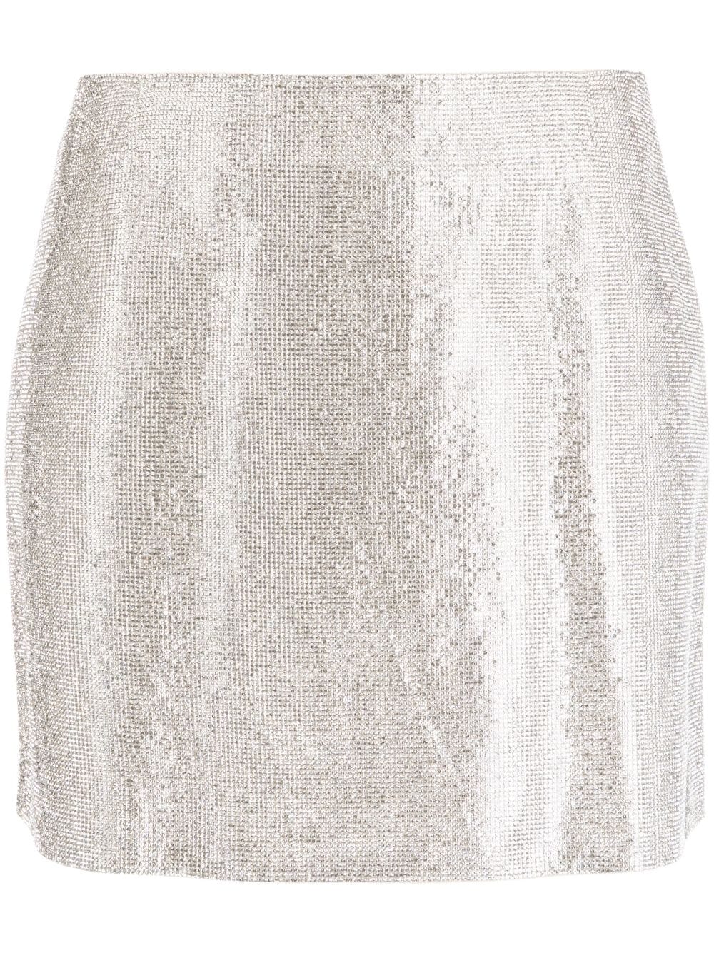 Nuè Camille rhinestone-embellished miniskirt - Silver von Nuè