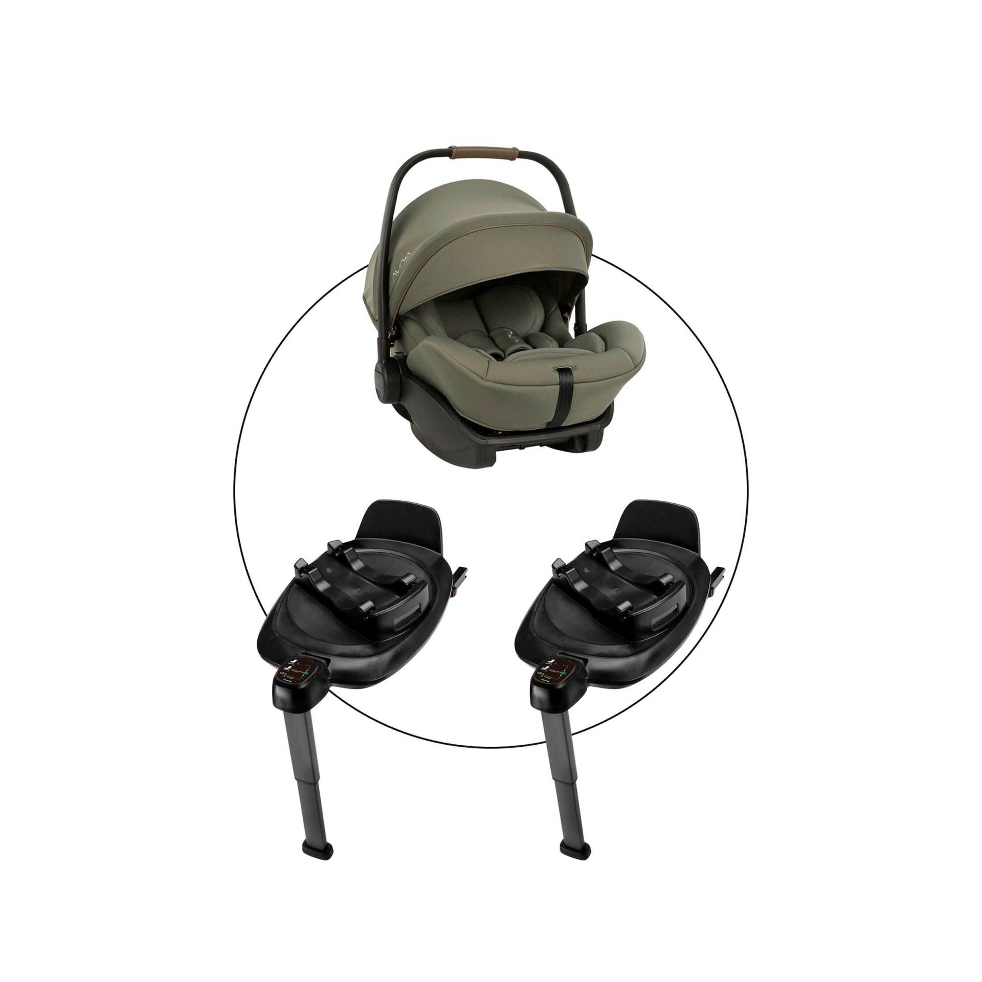 Babyschale ARRA next i-Size inkl. 2 x Isofix-Basis BASE NEXT von Nuna