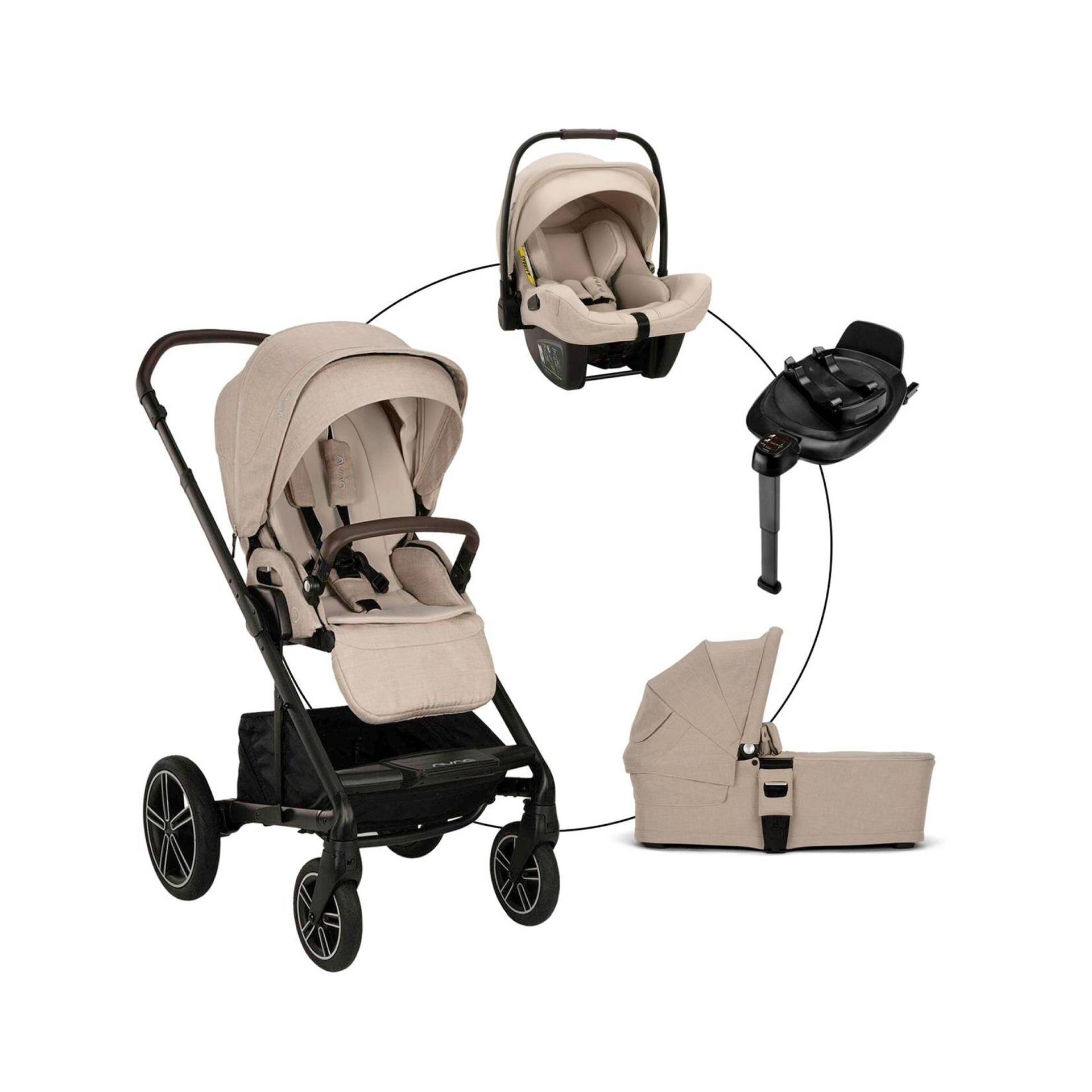 Kombikinderwagen Mixx Next Travel-Set inkl. Babyschale Pipa Next und Isofix-Basis Base Next von Nuna