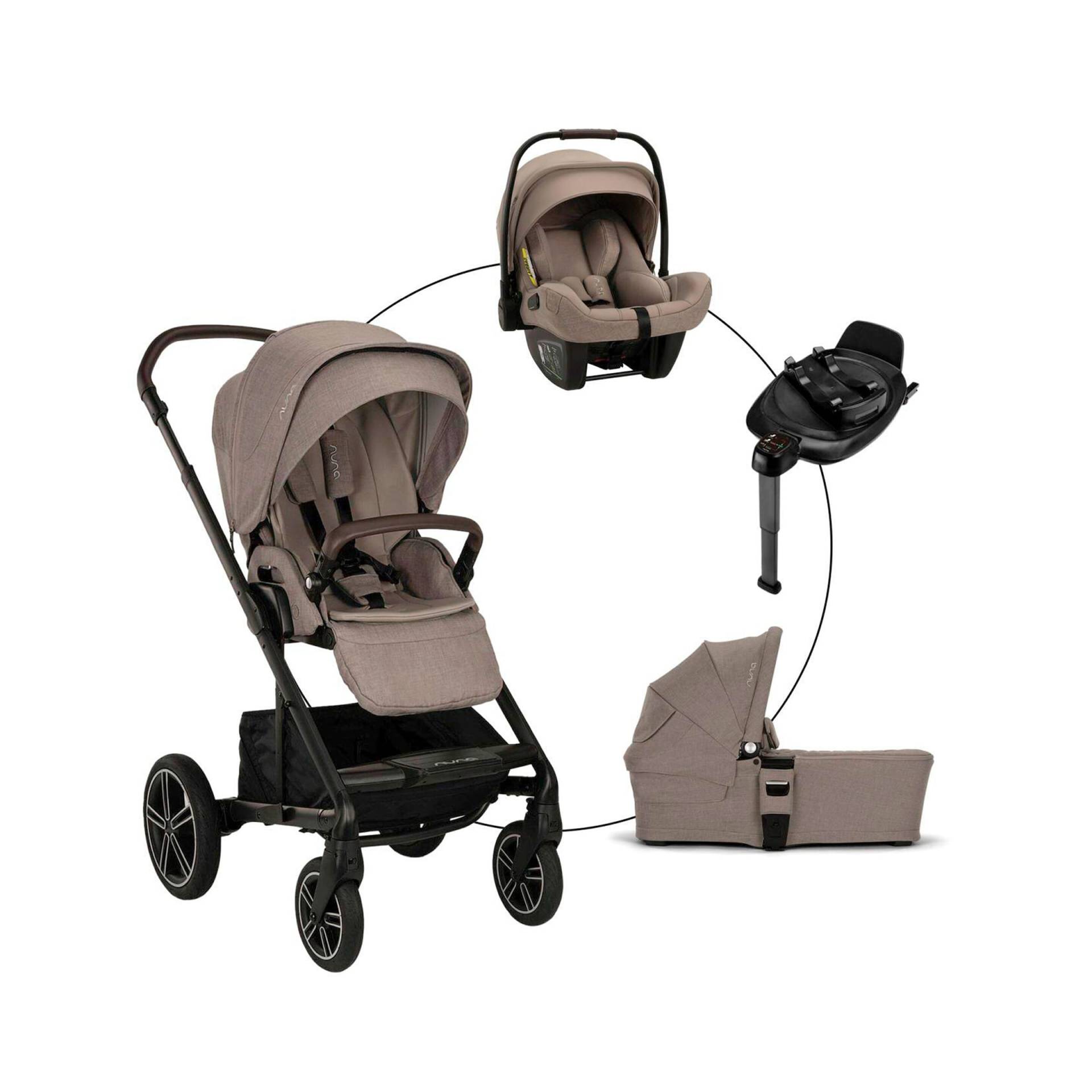 Kombikinderwagen Mixx Next Travel-Set inkl. Babyschale Pipa Next und Isofix-Basis Base Next von Nuna