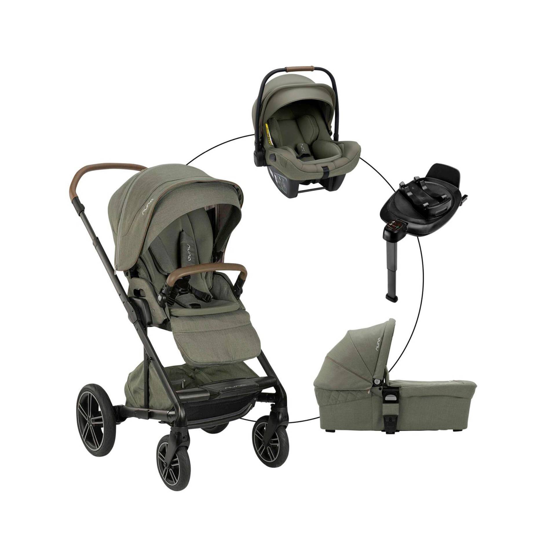 Kombikinderwagen Mixx Next Travel-Set inkl. Babyschale Pipa Next und Isofix-Basis Base Next von Nuna