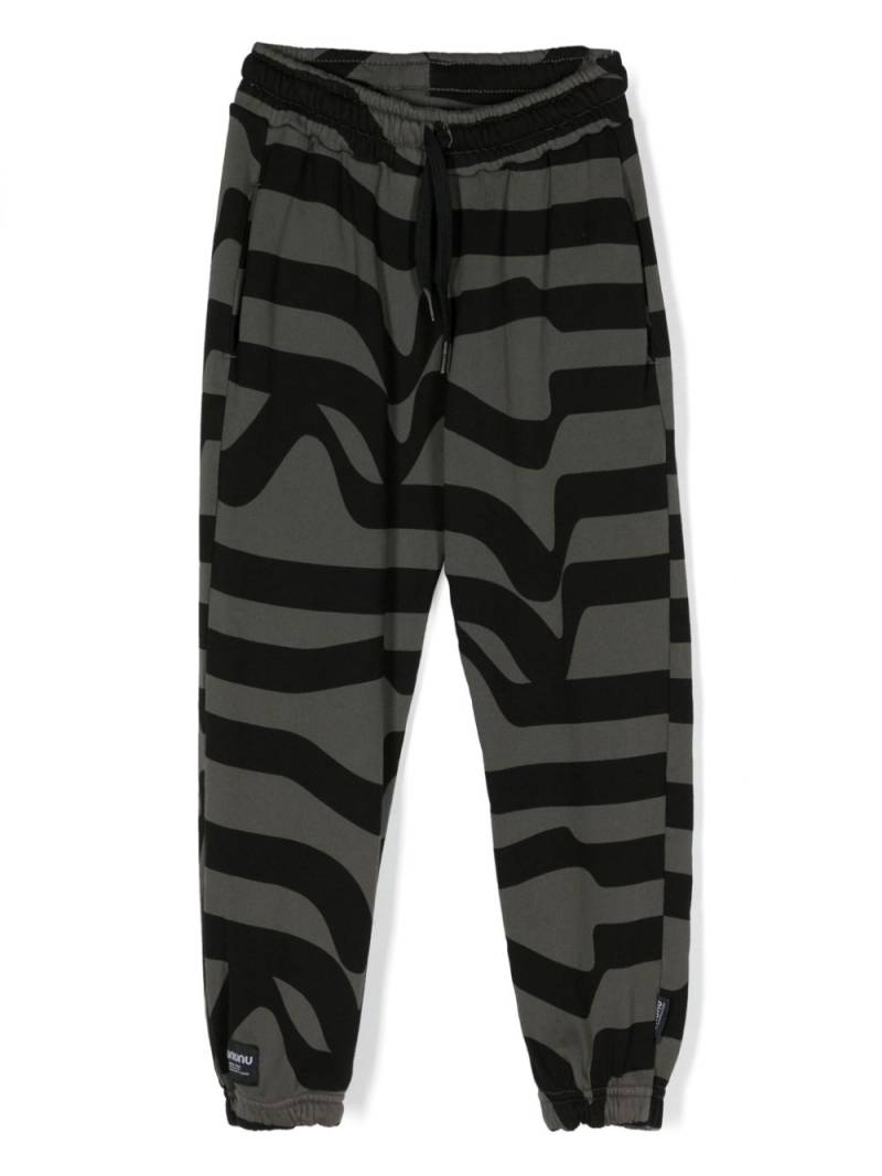 Nununu Road Web-print cotton track pants - Grey von Nununu