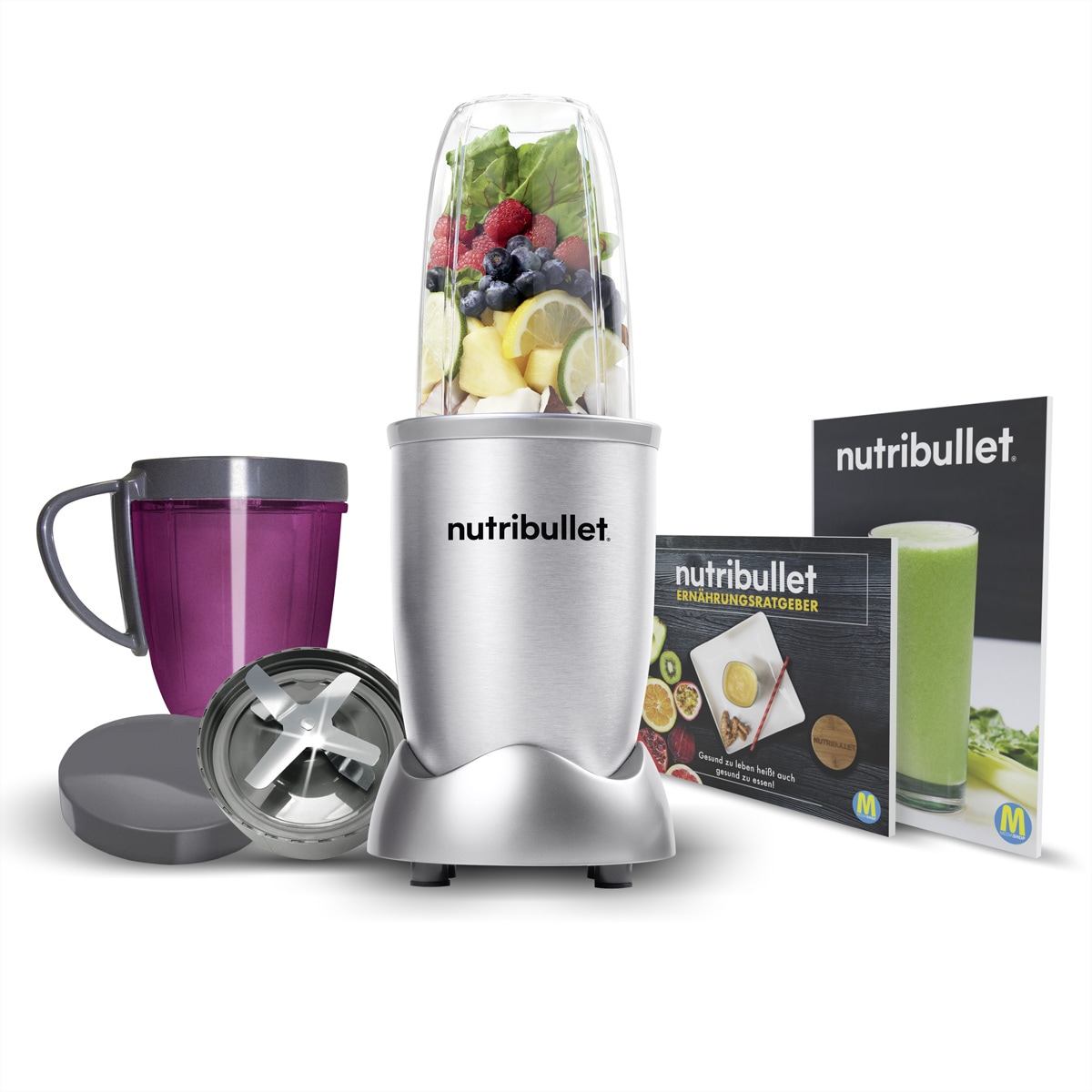 nutribullet Elektrisches Rührwerk »Nutribullet Nährstoffextraktor 600W, silberfarben 8-teilig« von NutriBullet