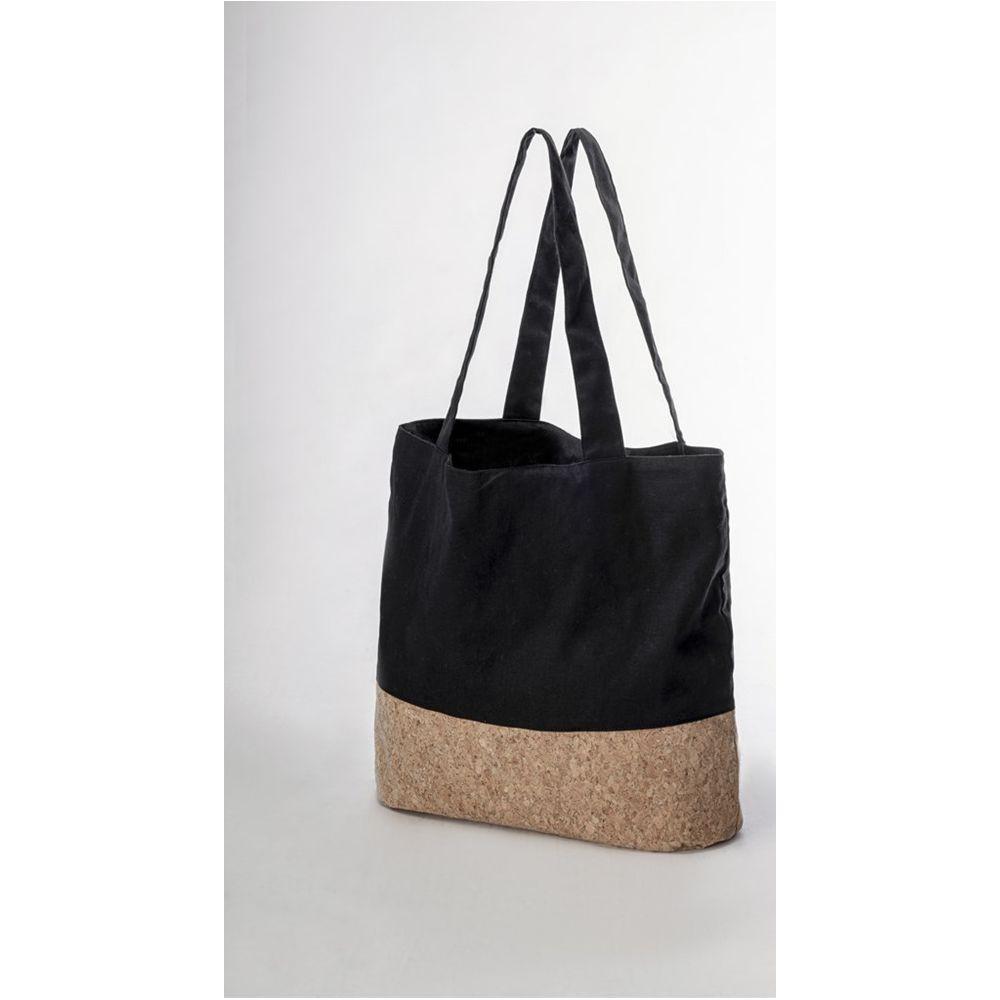 Everyday Bag Jute Und Kork Dunkel, 42x36x13 Cm, 20l Damen Schwarz ONE SIZE