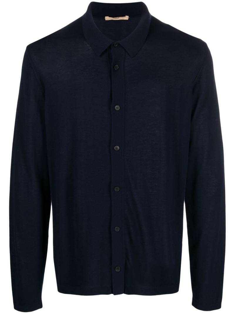 Nuur button-up knitted shirt - Blue von Nuur