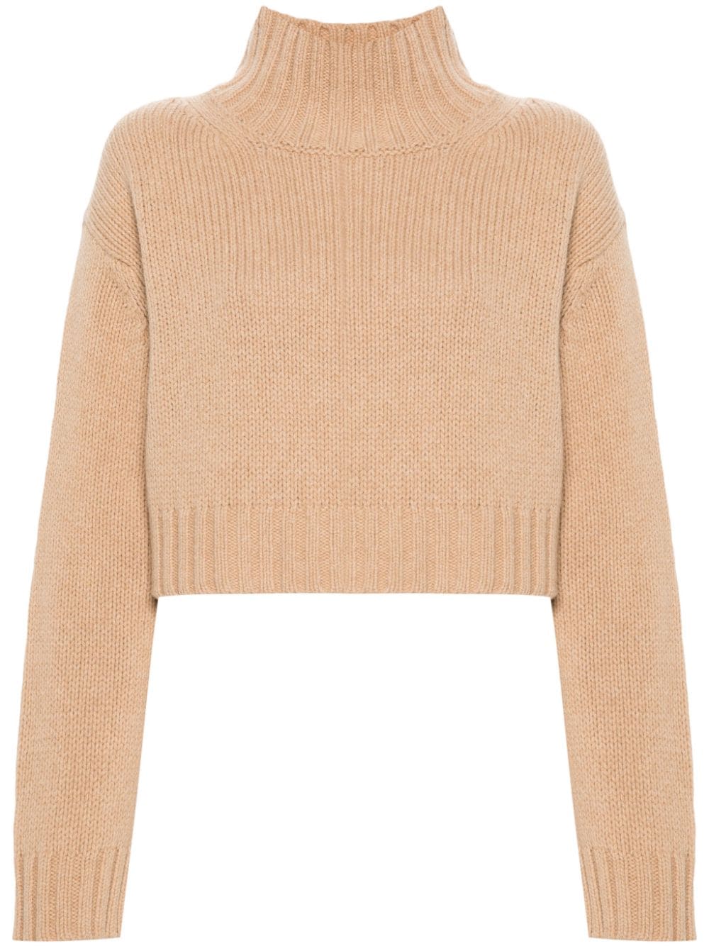 Nuur chevron-knit merino cashmere blend jumper - Neutrals von Nuur