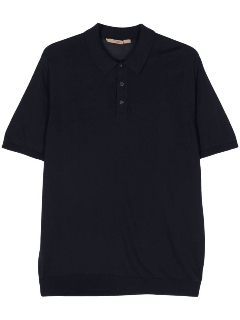 Nuur fine-knit polo shirt - Blue von Nuur