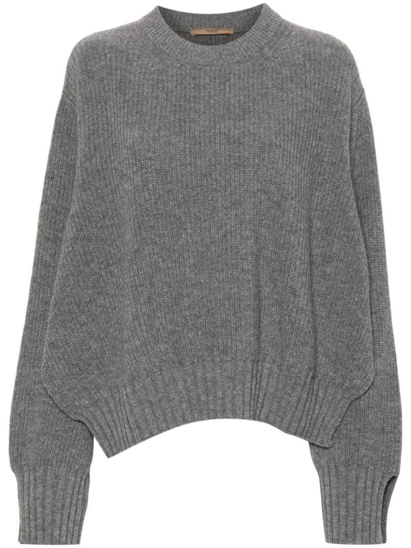 Nuur ribbed-knit sweater - Grey von Nuur