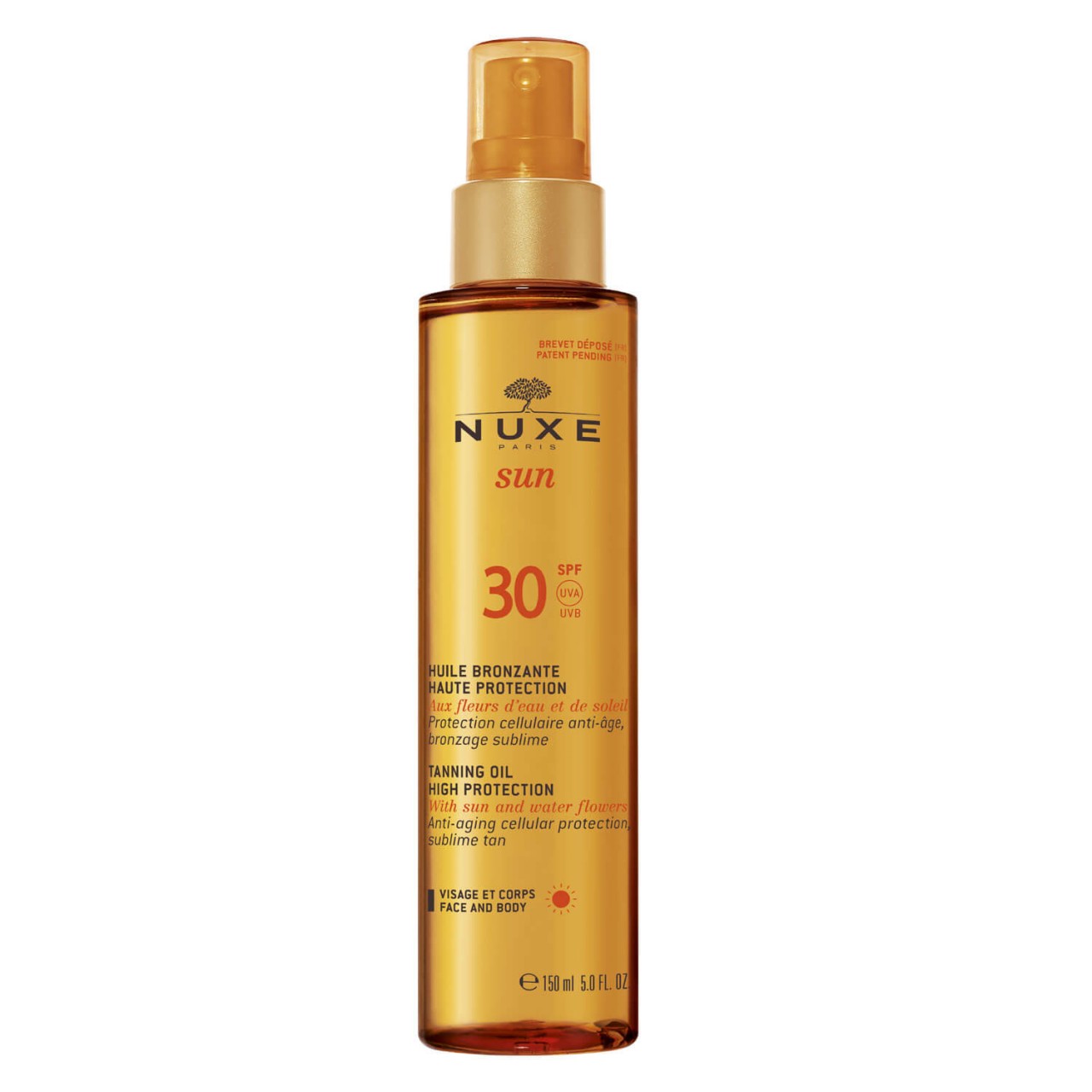 Nuxe Sun - Huile Bronzante Visage et Corps SPF30 von Nuxe