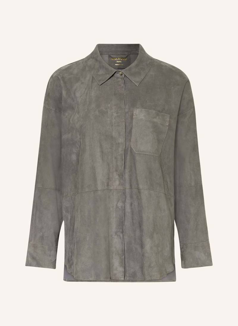 Oakwood Leder-Overjacket grau von OAKWOOD