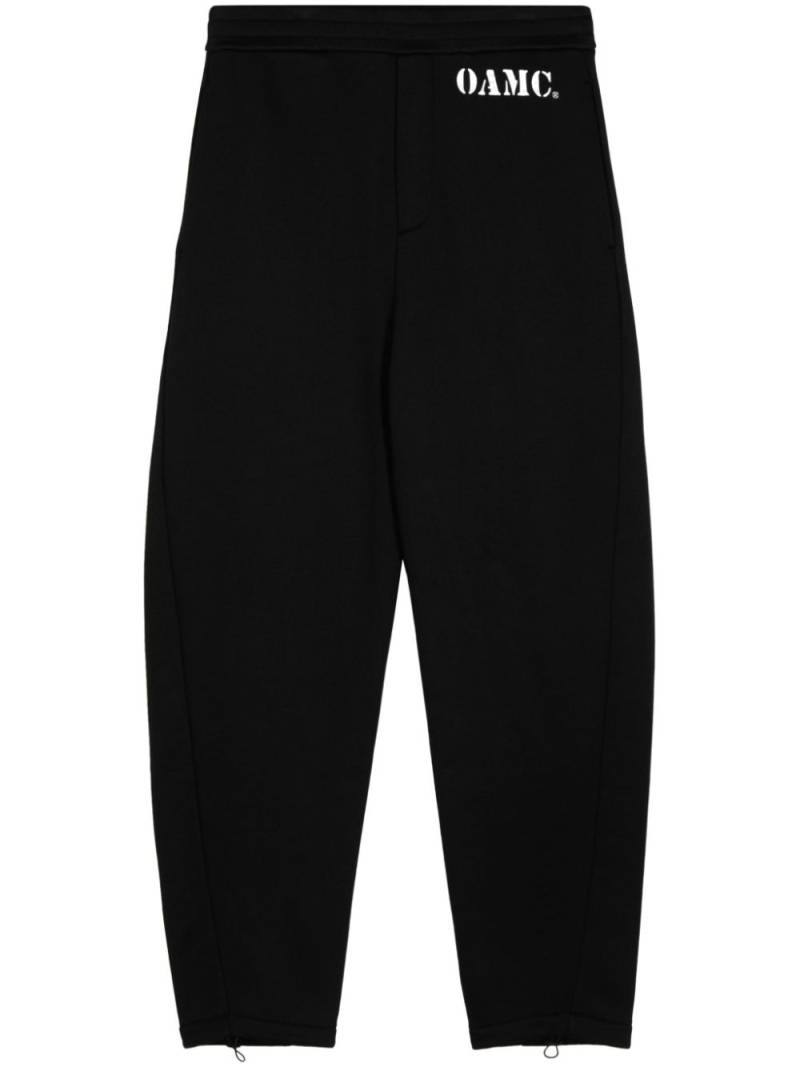 OAMC Geo organic cotton track pants - Black von OAMC