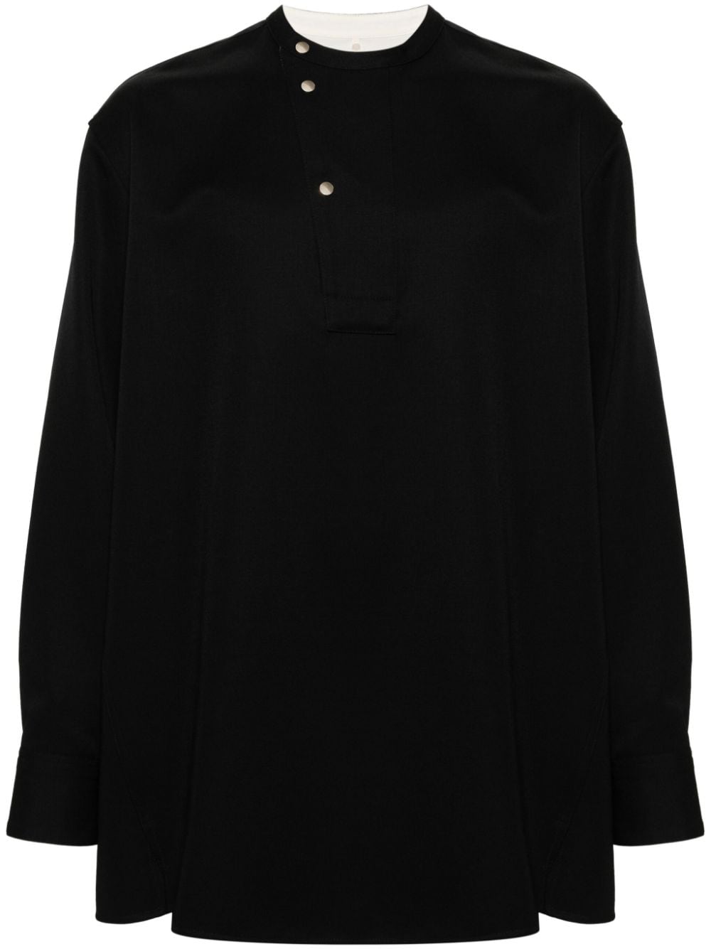 OAMC asymmetric wool shirt - Black von OAMC