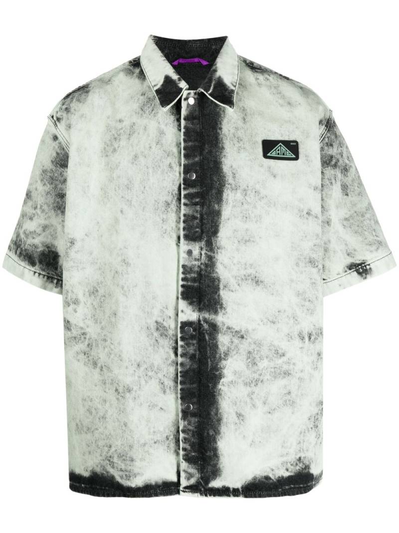 OAMC bleach-effect short-sleeve shirt - Green von OAMC