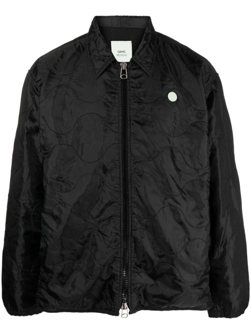 OAMC logo-patch padded jacket - Black von OAMC